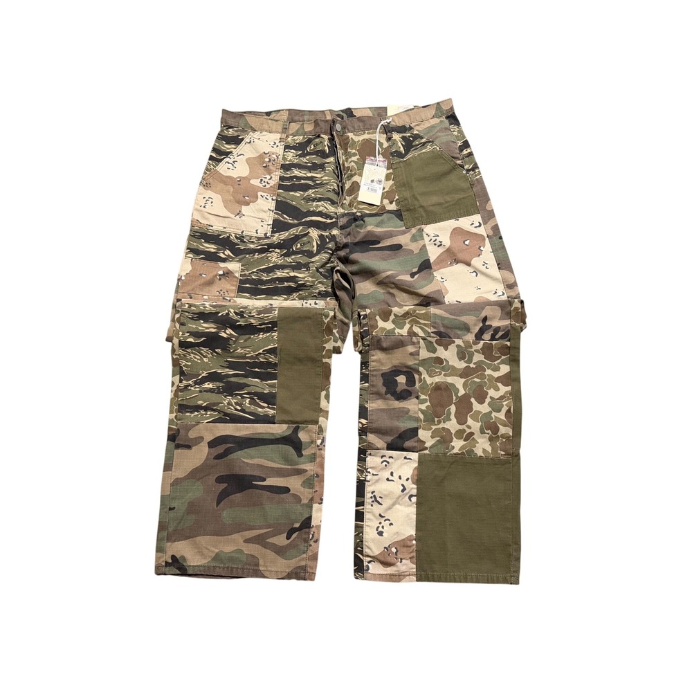 mnml Ultra Baggy Patchwork Denim Mens Tag Size 42 Camo NWT Multi-Camo